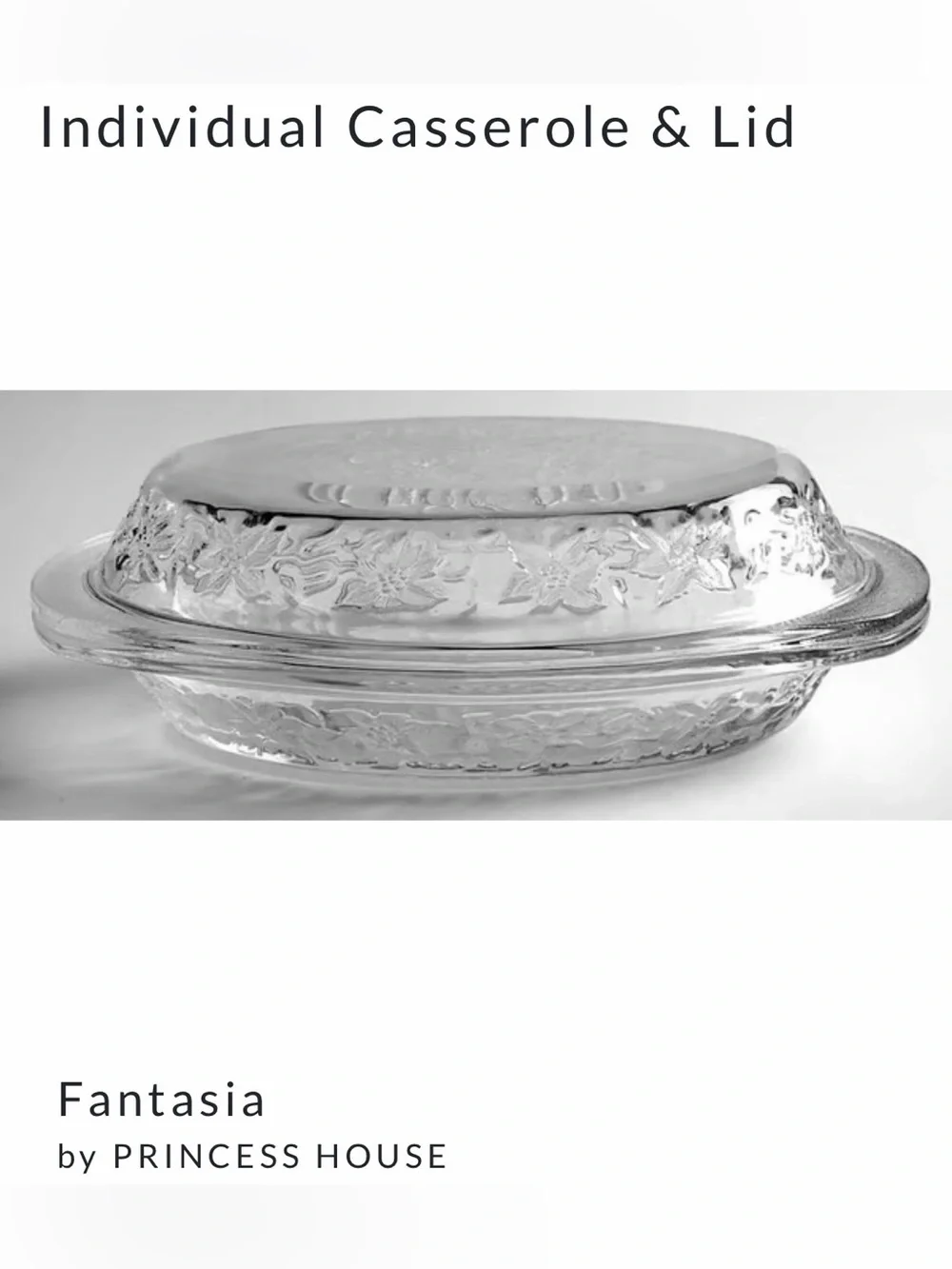 Like new disc Princess House Fantasia set of 4 Individual Casserole dishes